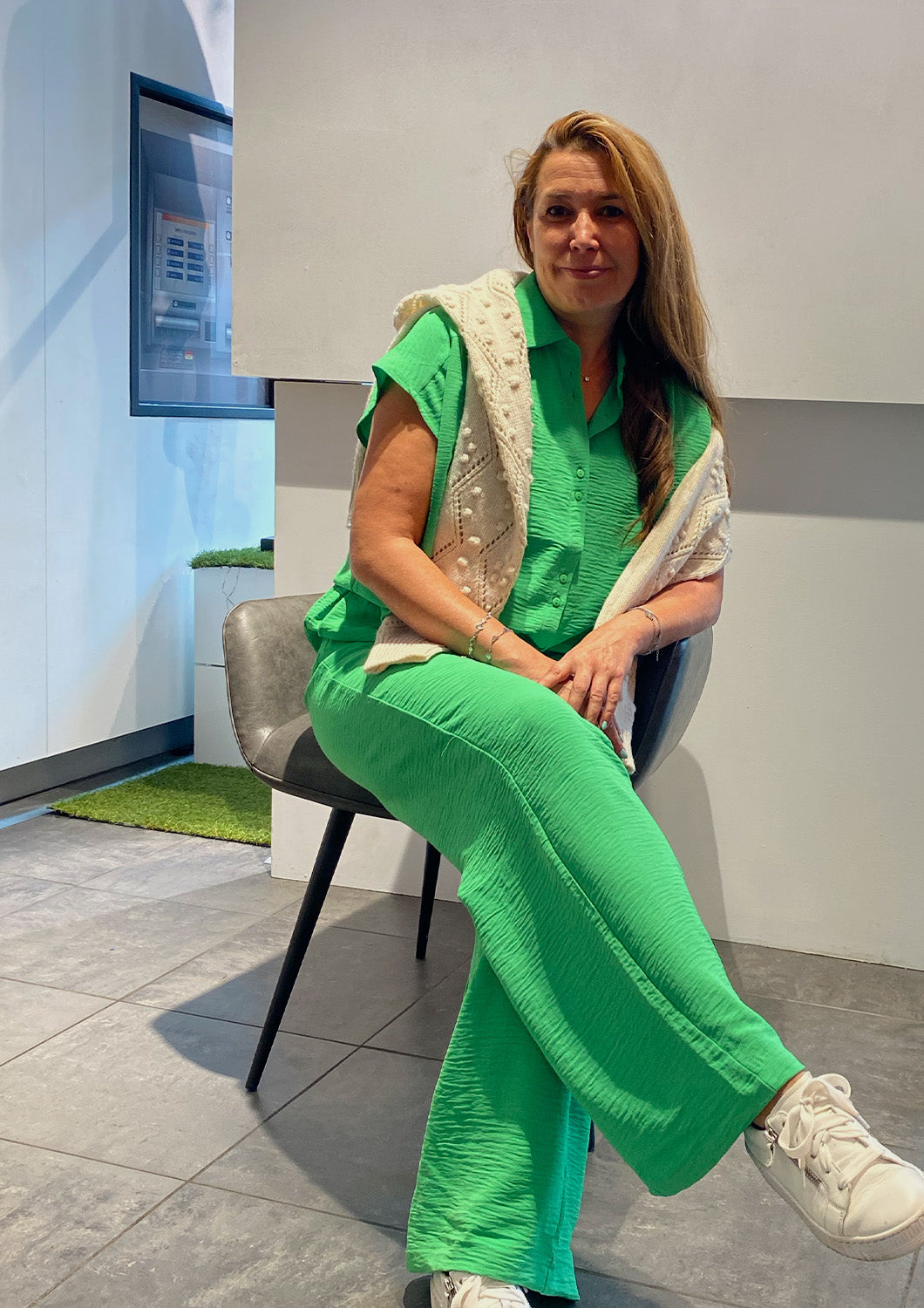 Dames - geisha - broek - groen