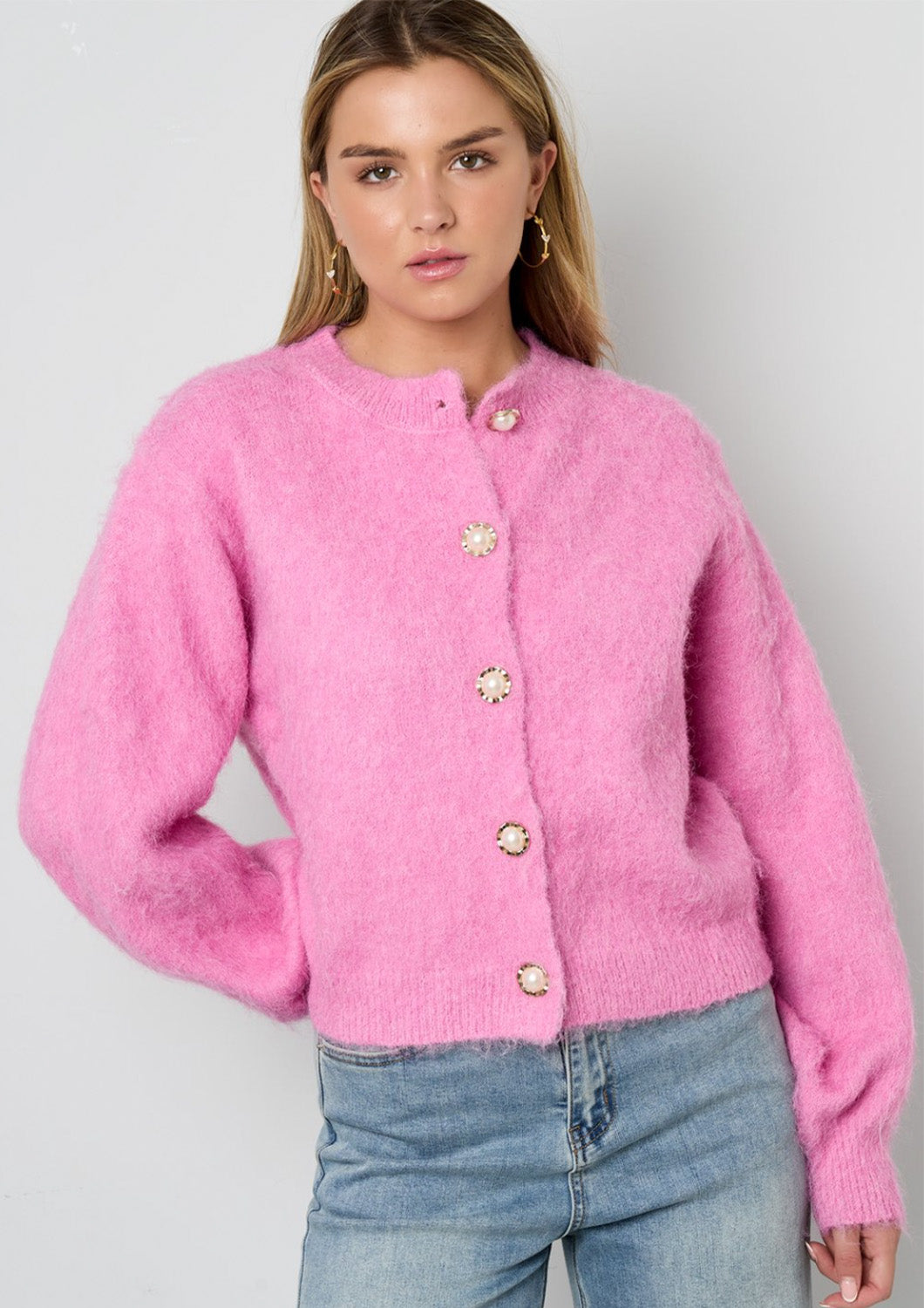 Dames - selected by global fashion - Knit Cardigan - pink