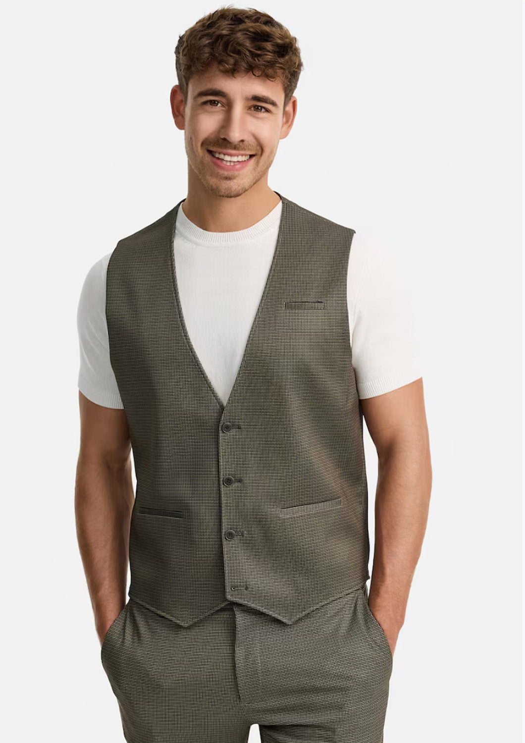 Heren - jeff - ondervest - fijn ruitje