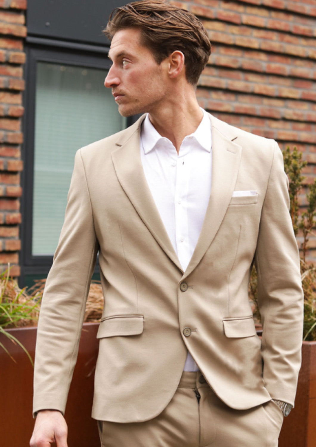 Heren - JEFF - blazer -ezra - greige