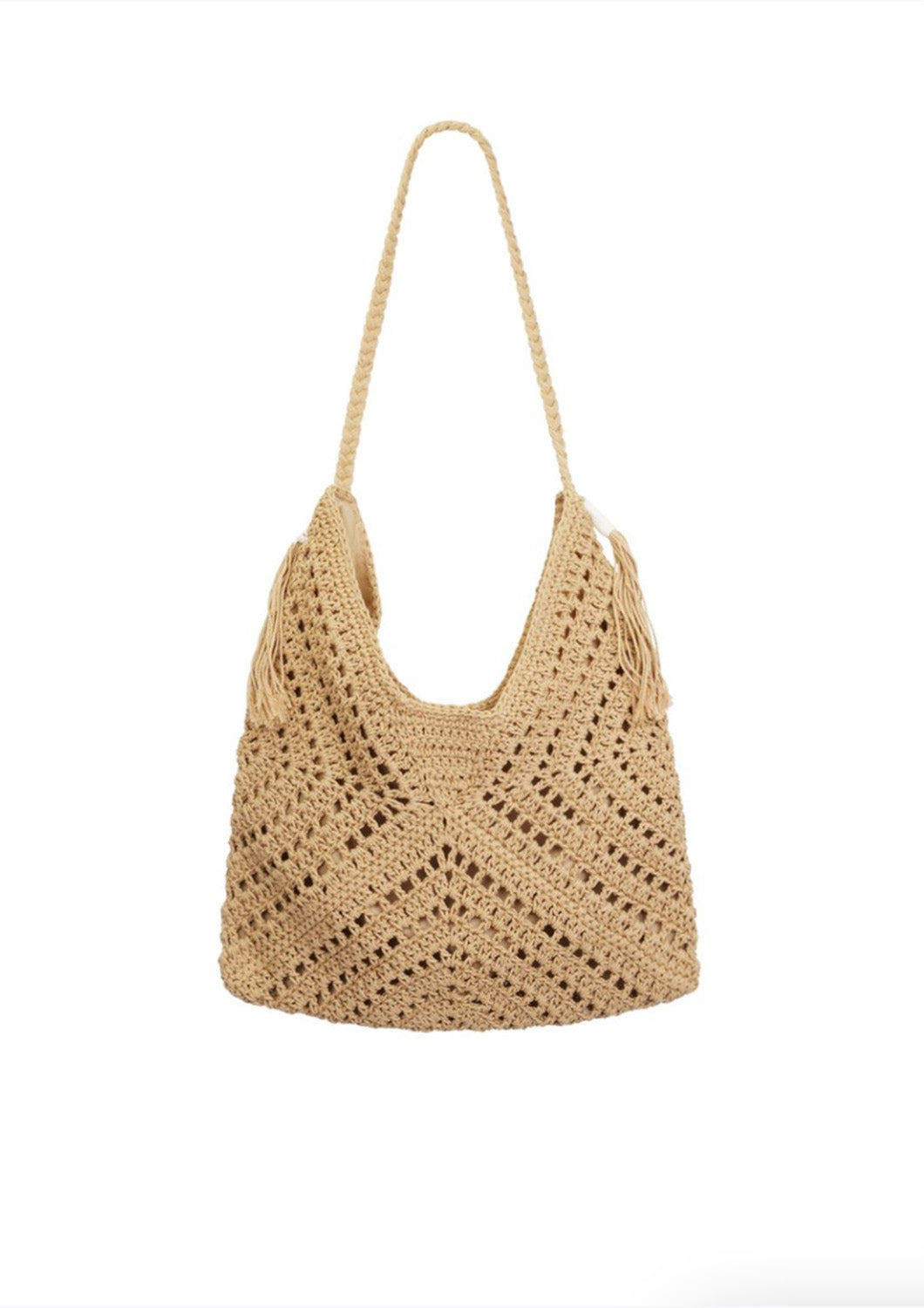 Dames - handtas -French Riviera beach bag - beige