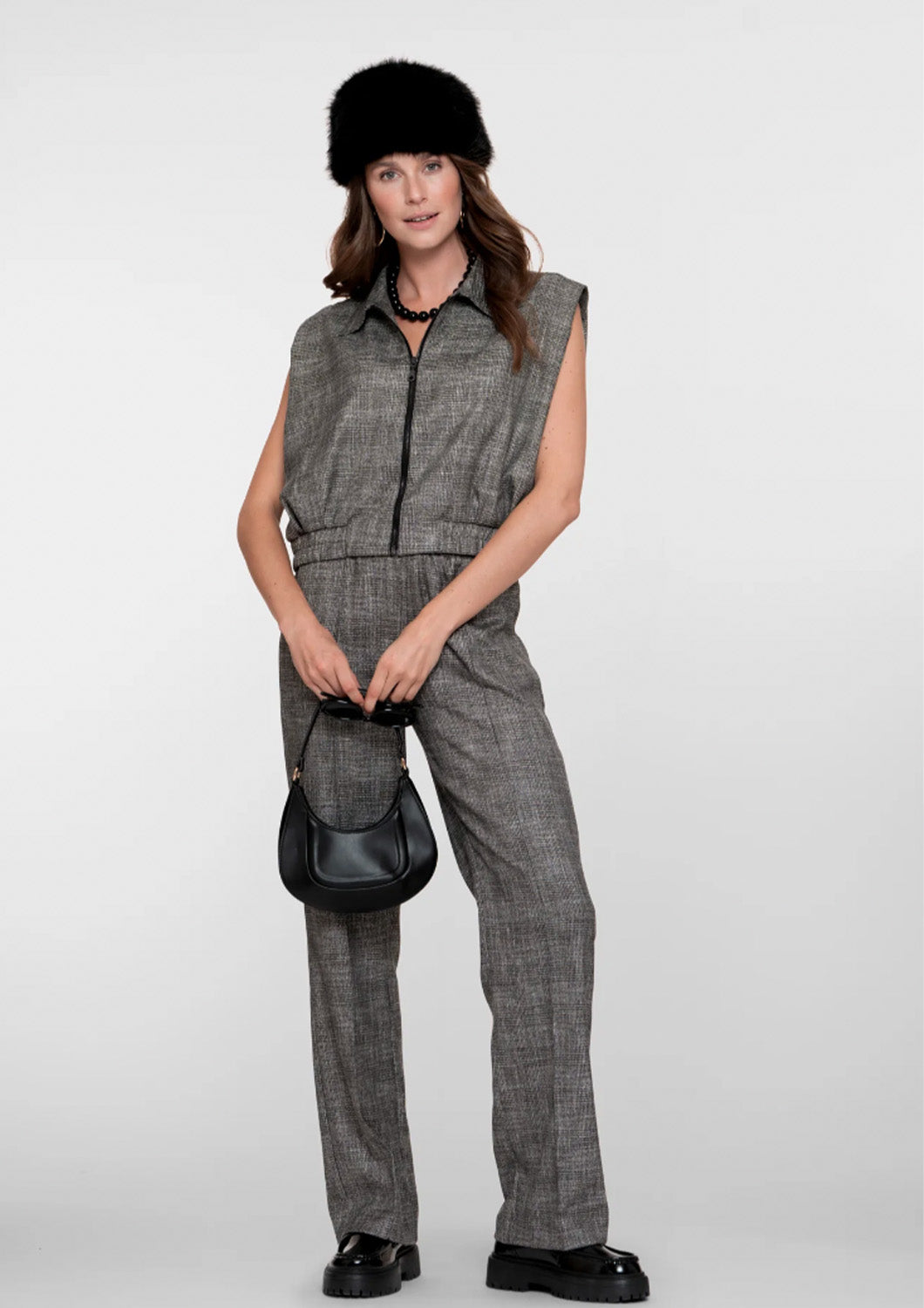 Dames - geisha - broek -checkered pantalon