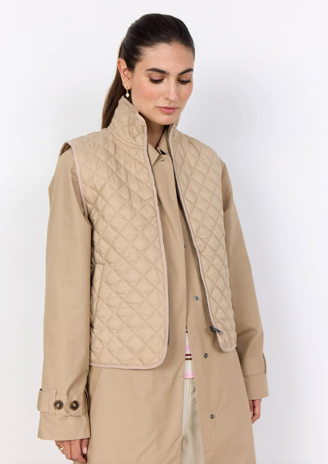 Dames - soyaconcept - bodywarmer - beige