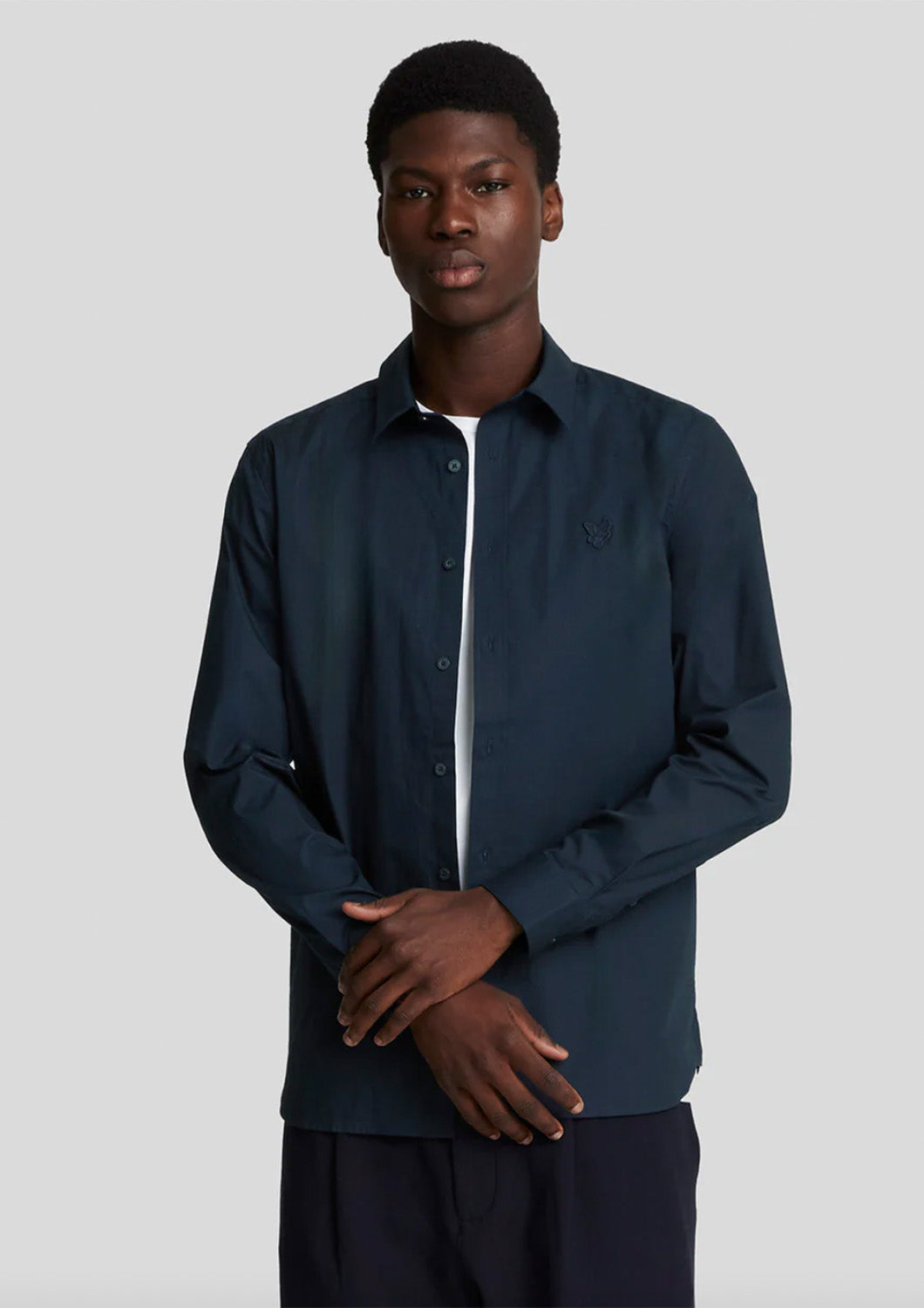 Heren - hemd- basic - navy