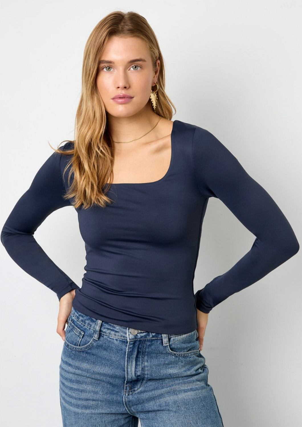 Dames - selected by global fashion - long sleeve - navy