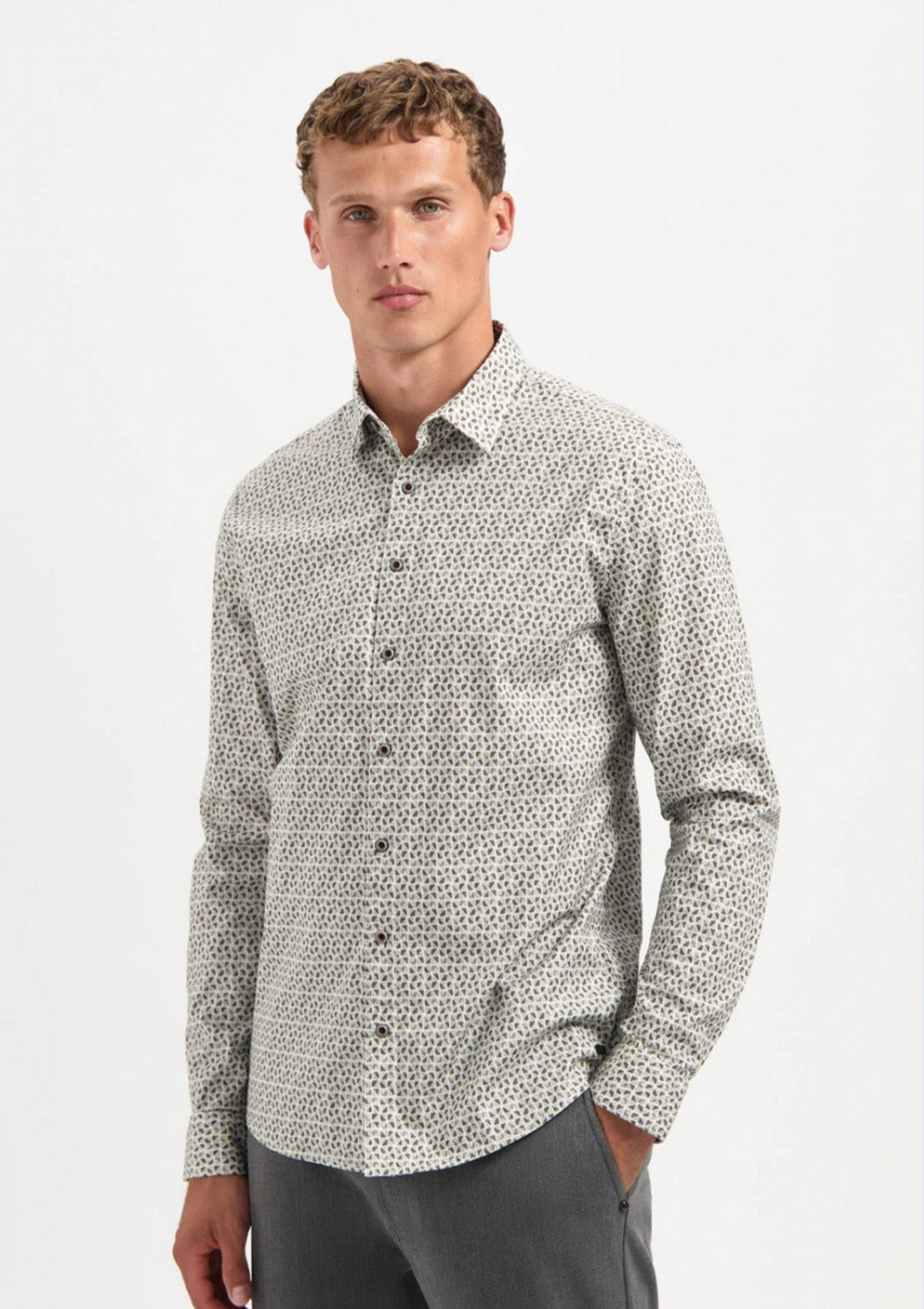 Heren - no excess - hemd - driehoekjes print
