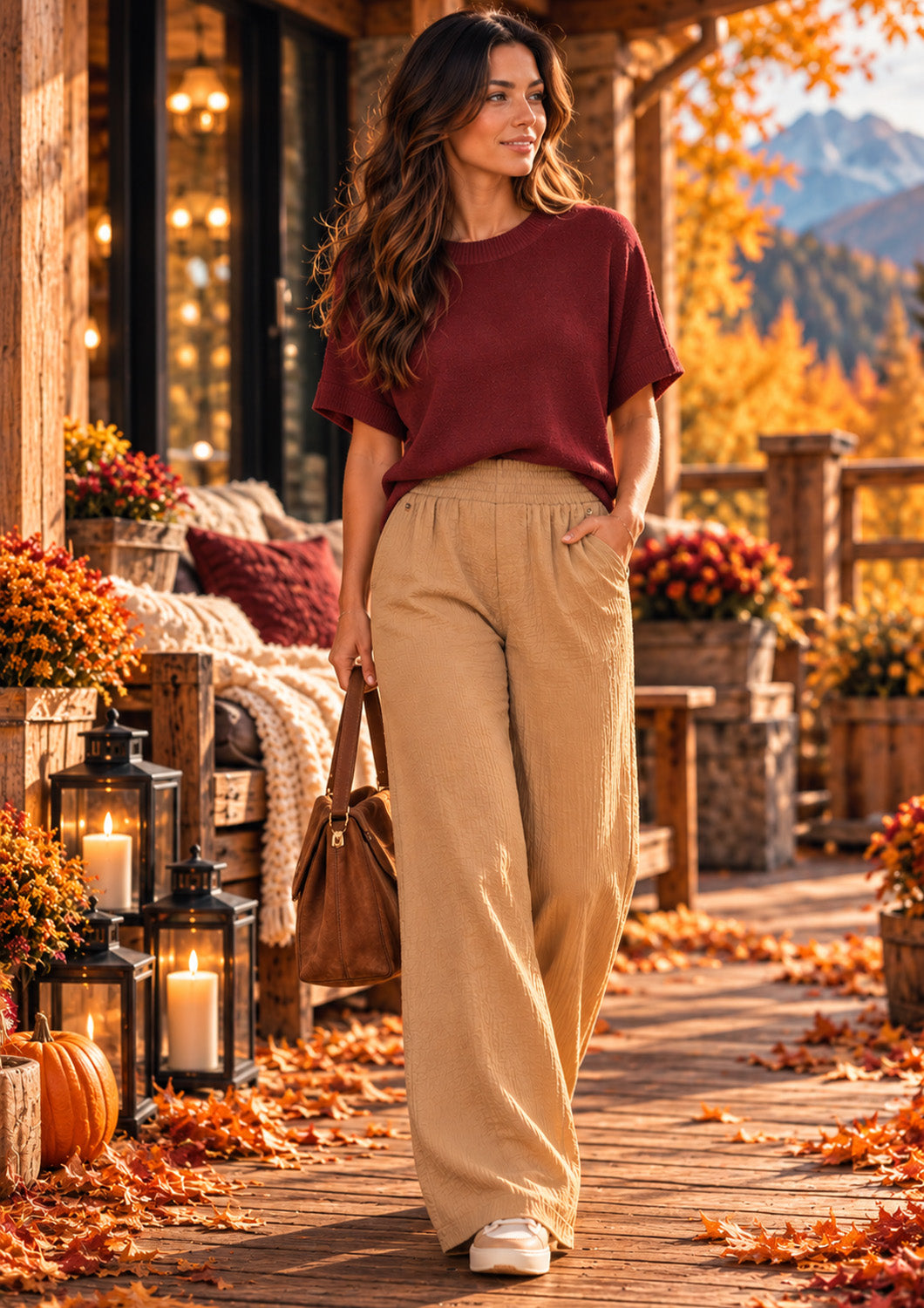 Dames - just woman by matteo - basic trui - budapest - burgundy