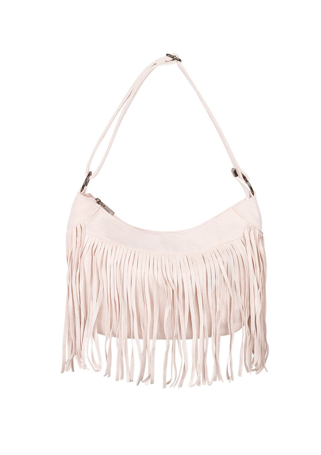 Dames - selected by global fashion - tas - franjes - soft pink