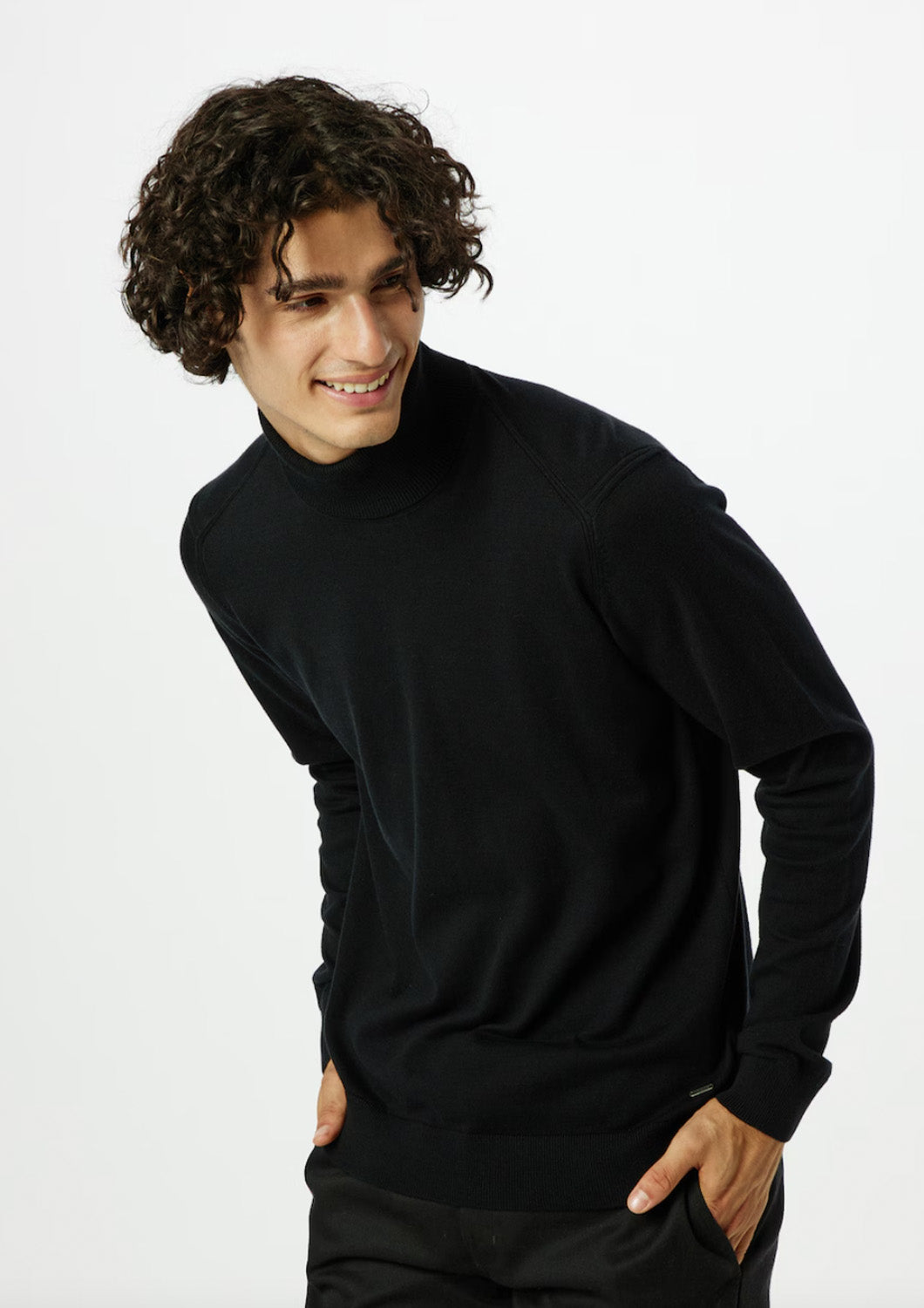 Heren - indicode - colltrui - zwart
