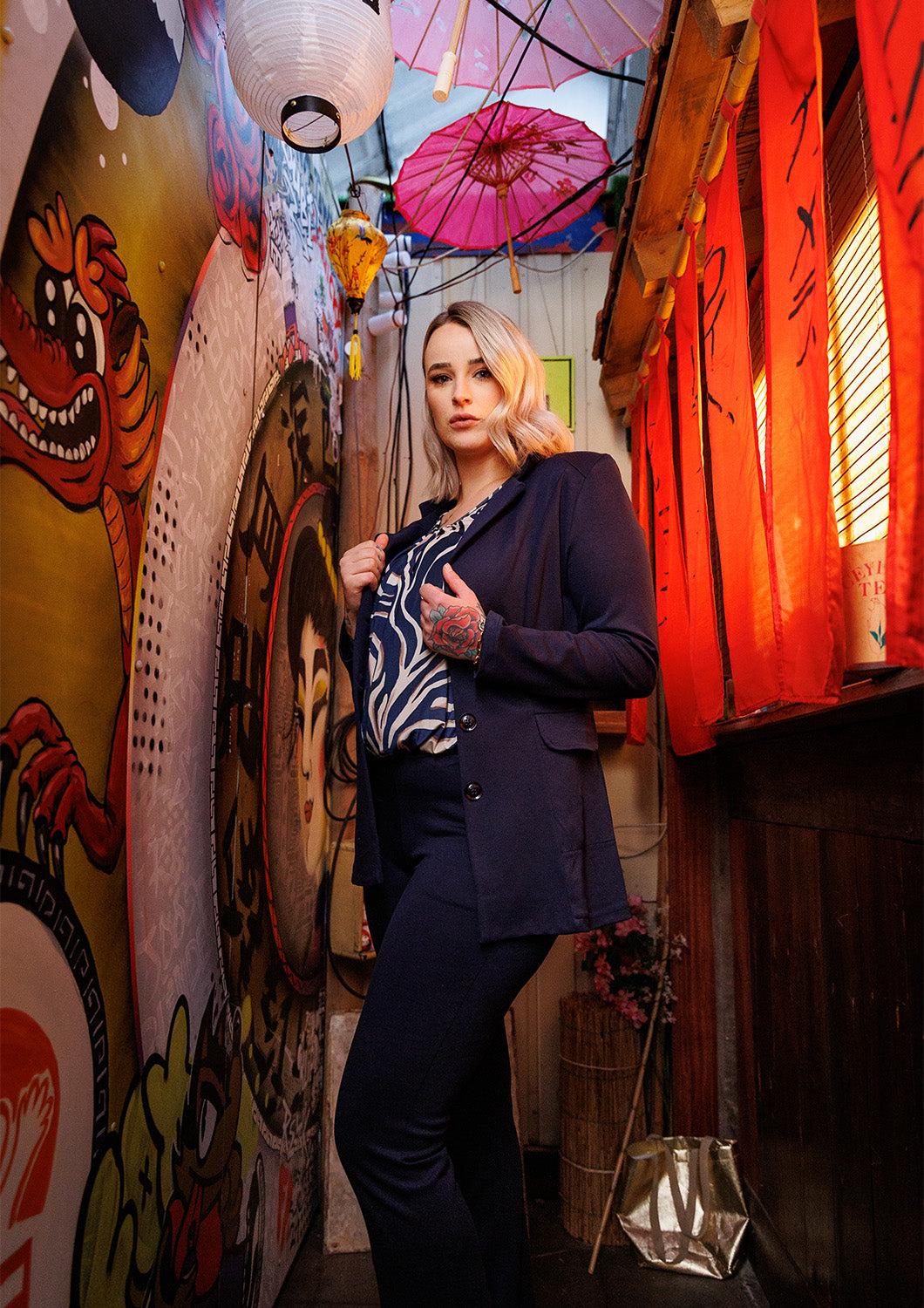 Dames - IZ NAIZ - broek - esmee - navy