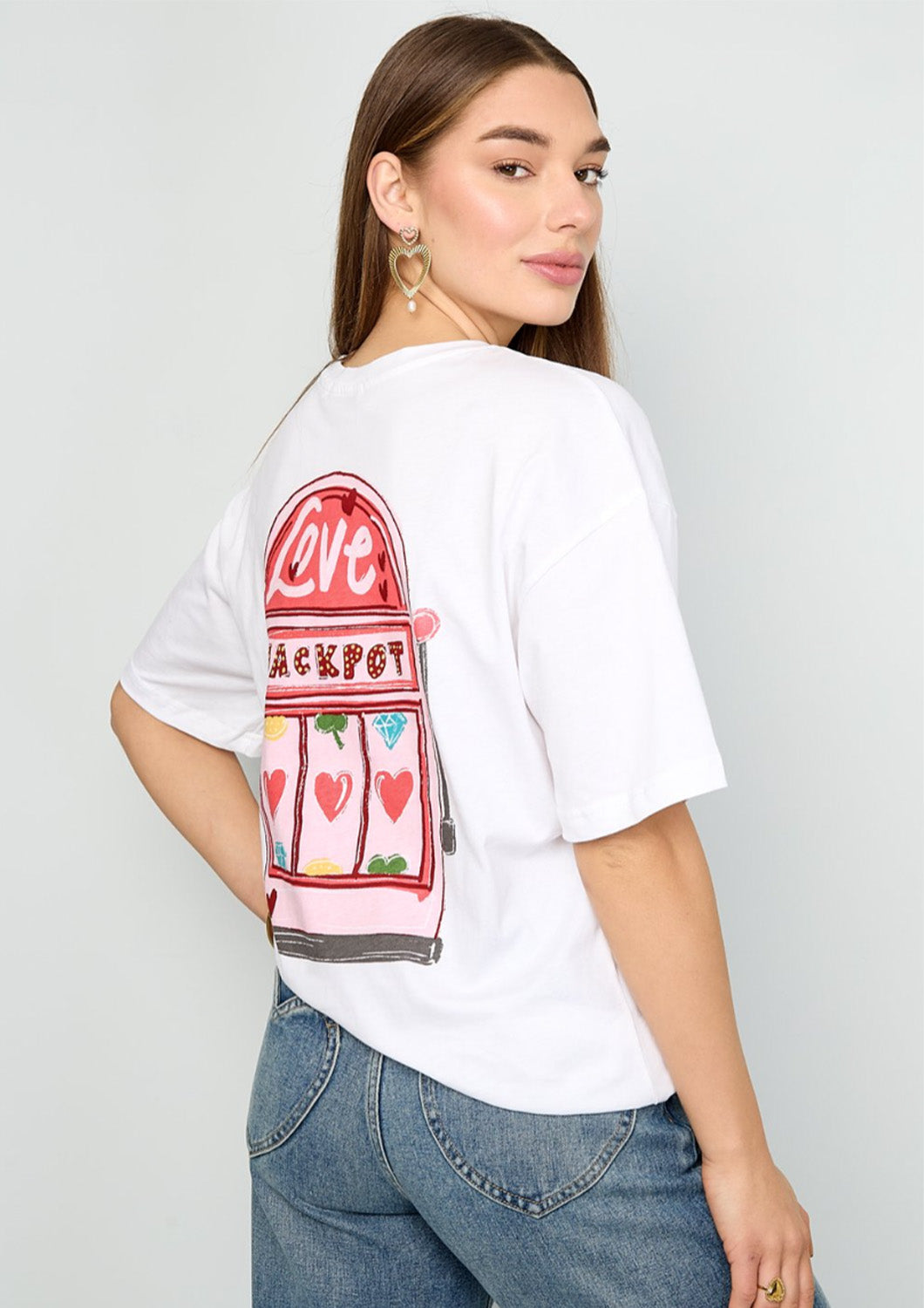 Dames - T-shirt - love jackpot