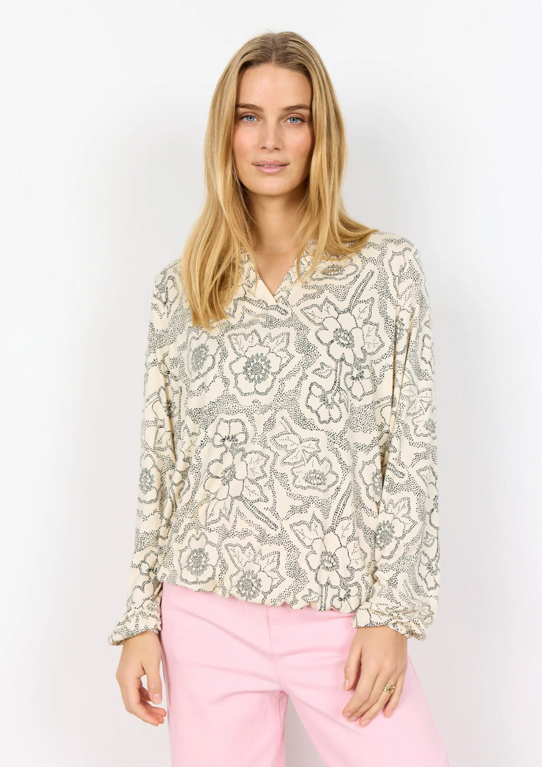 Dames - soyaconcept - casual blouse met bloemen print