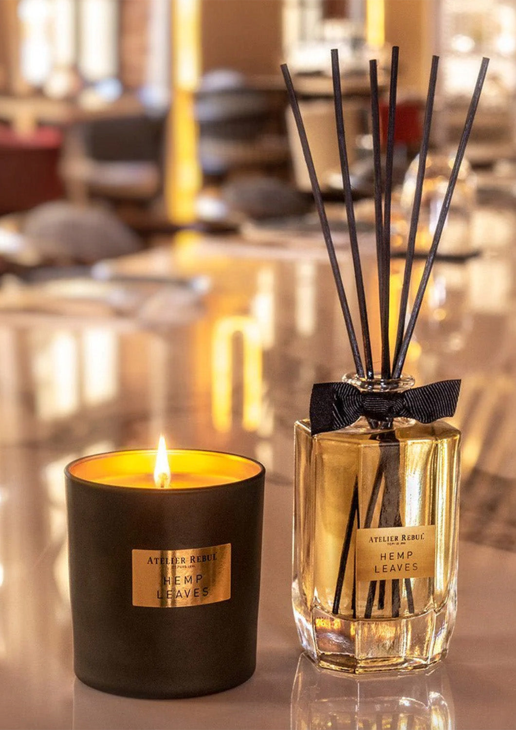 Unisex - atelier rebul - kaars - Hemp leaves - 210Gr