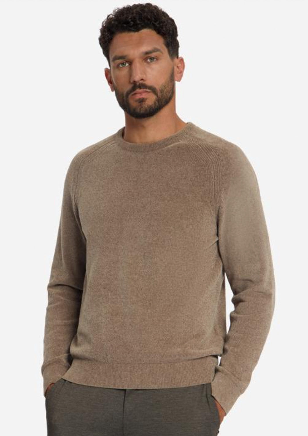 Heren - no excess - trui - teddy - licht bruin