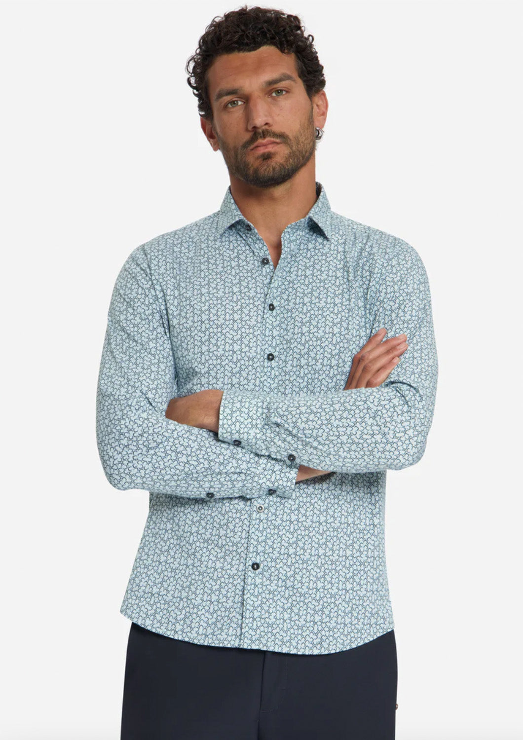 Hemd - no excess - hemd - retro blauwe ruiten