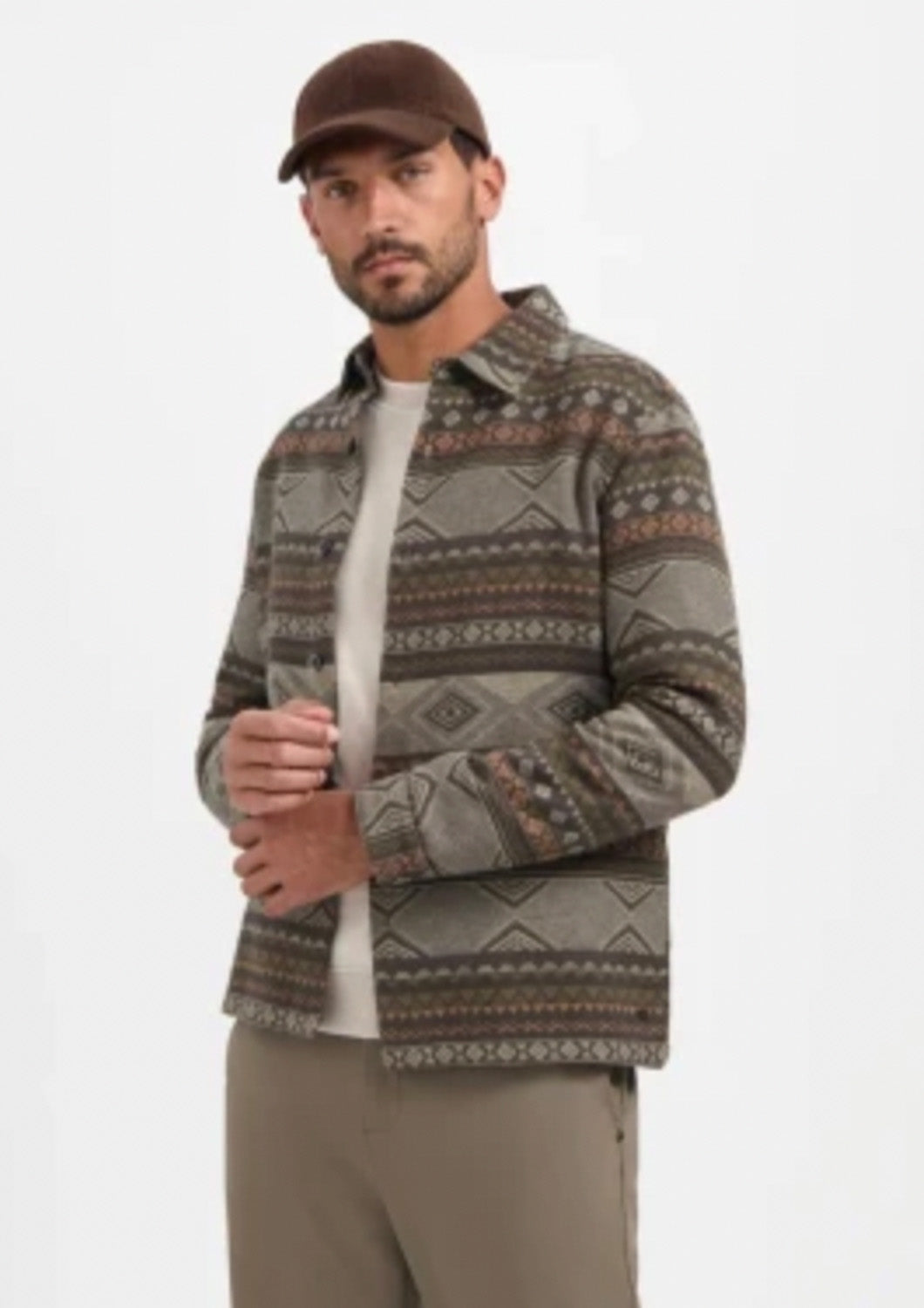 Heren - no excess - hemd -Patterned Jacquard