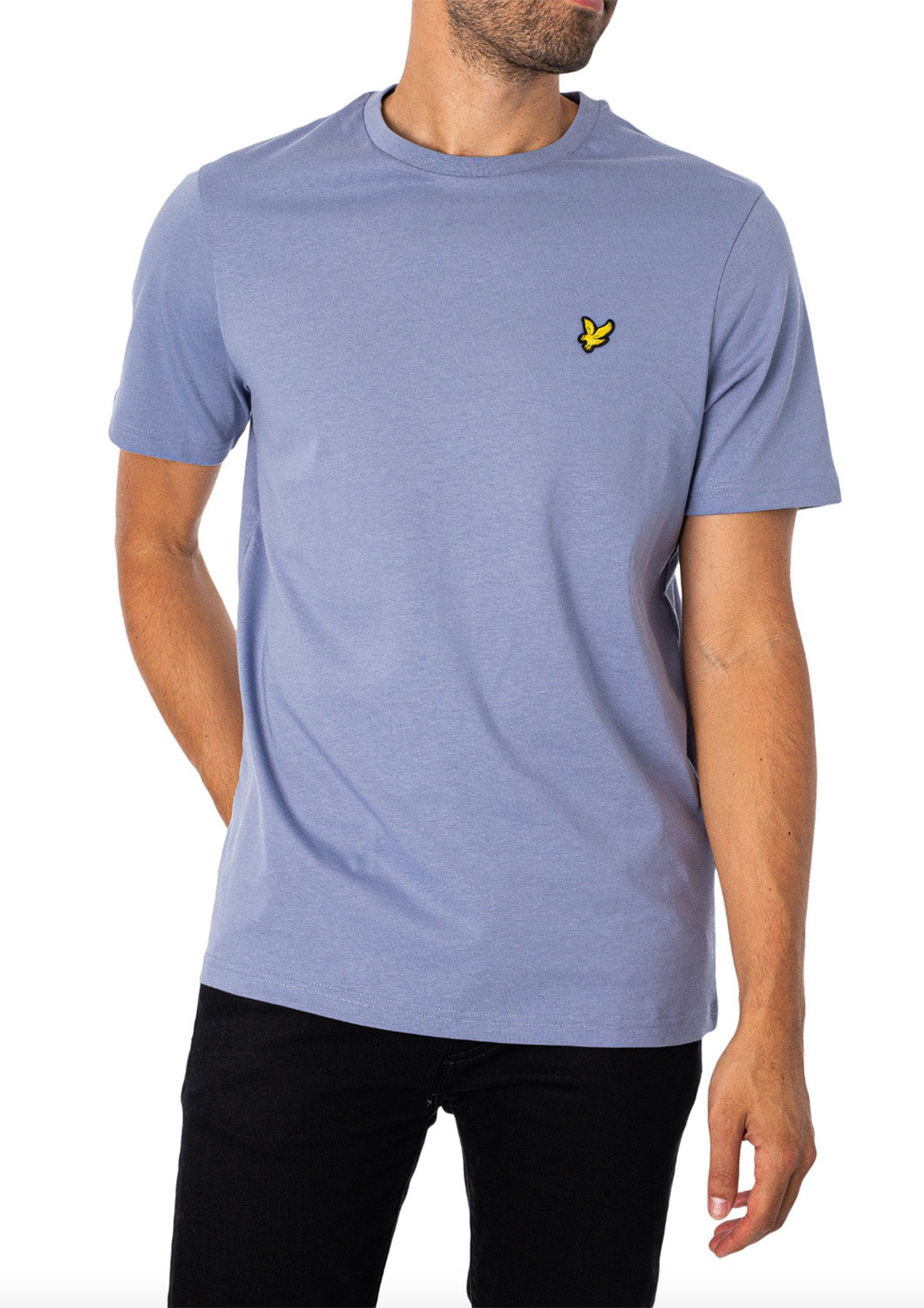 Heren - T-shirt - regular fit - grijs/blauw