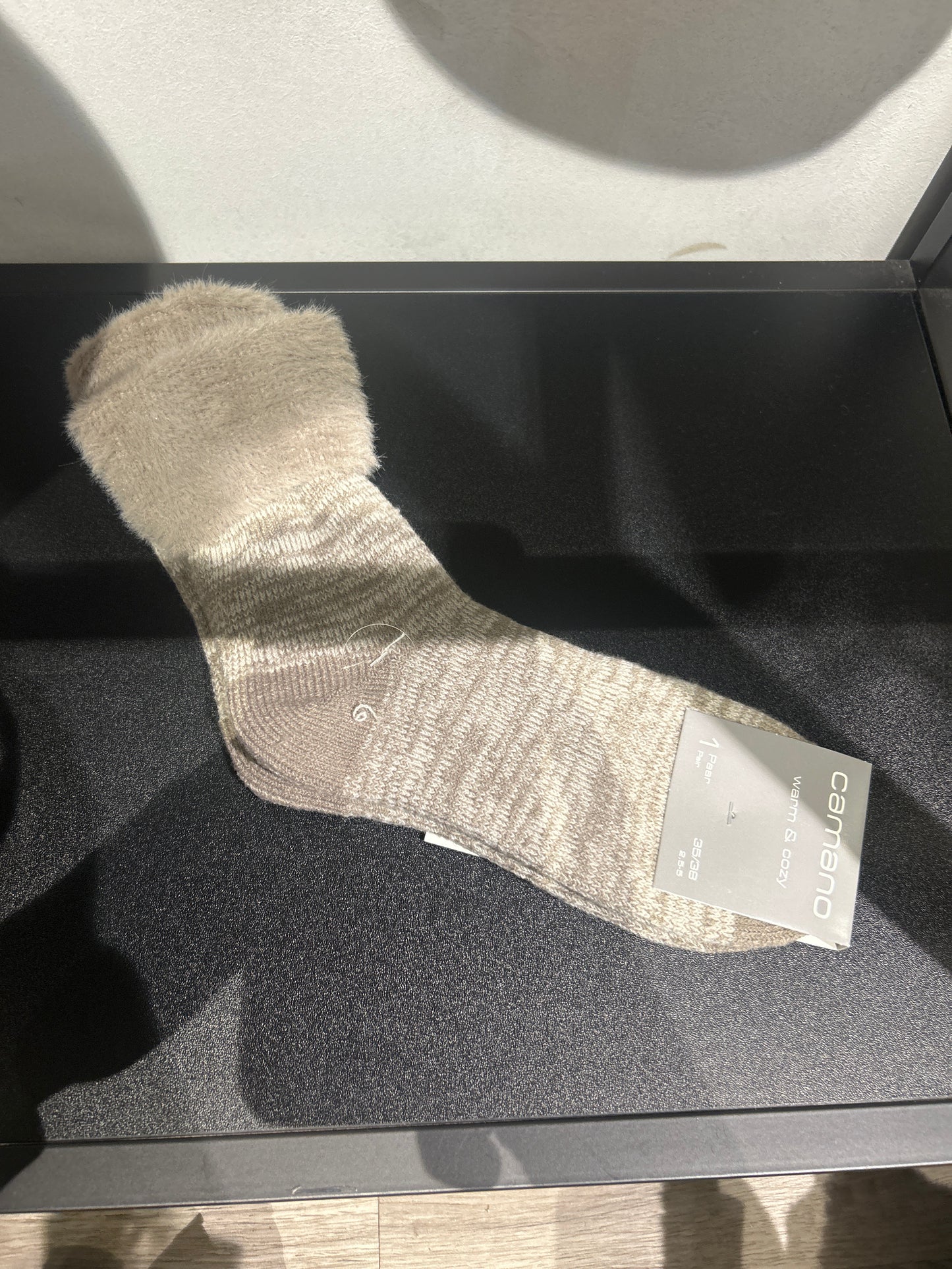 Dames Sokken Warm & Cozy Taupe