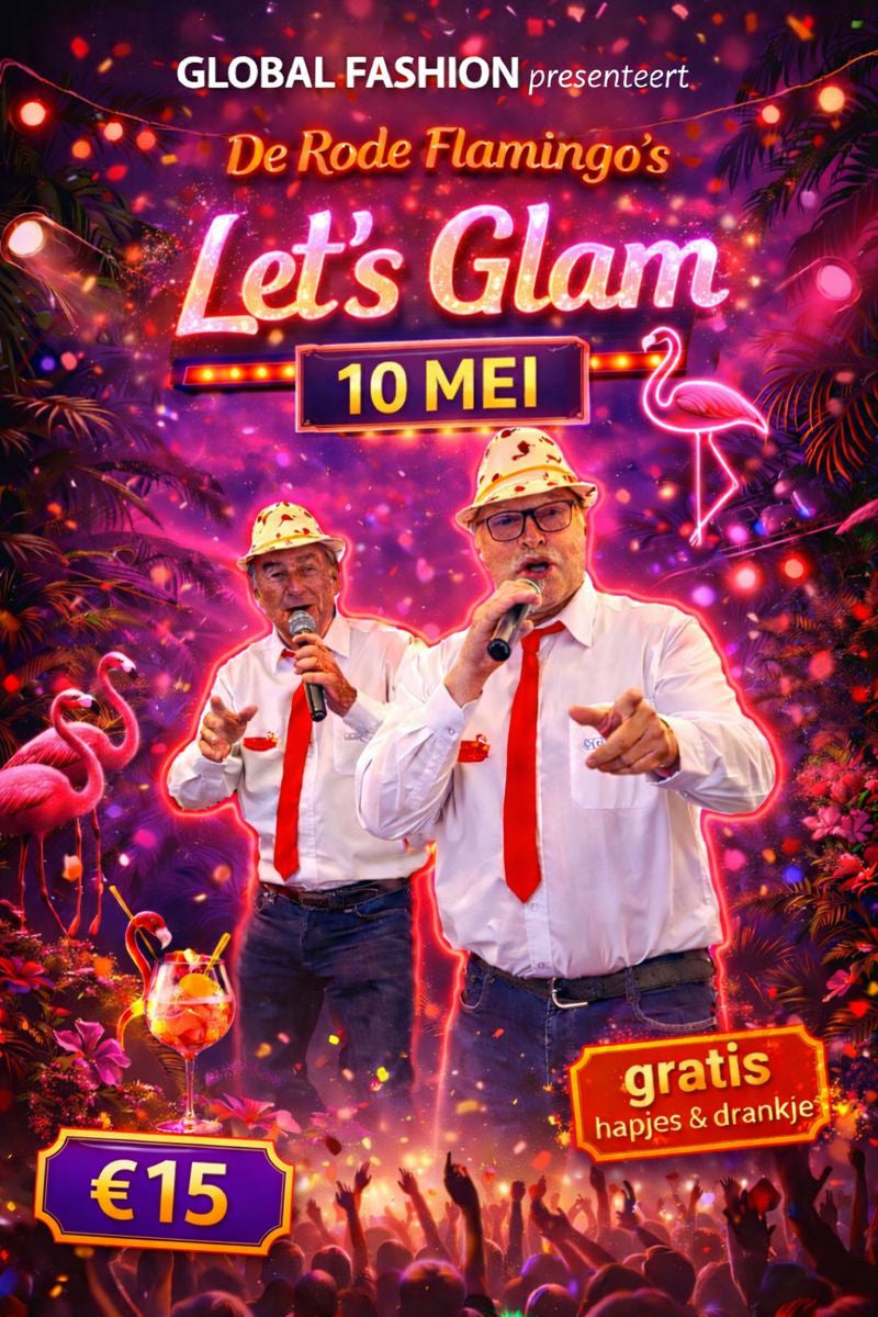 🔥 FLAMINGO GLAM - zondag 10 mei 🎶✨