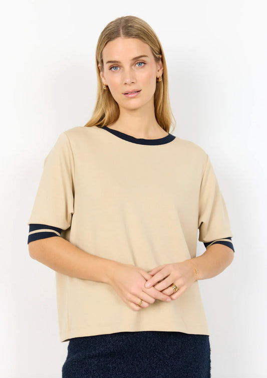 Dames - soyaconcept - sweater t-shirt - sand