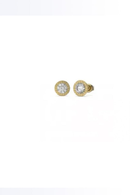 Dames - oorbellen - color my day - goud/wit