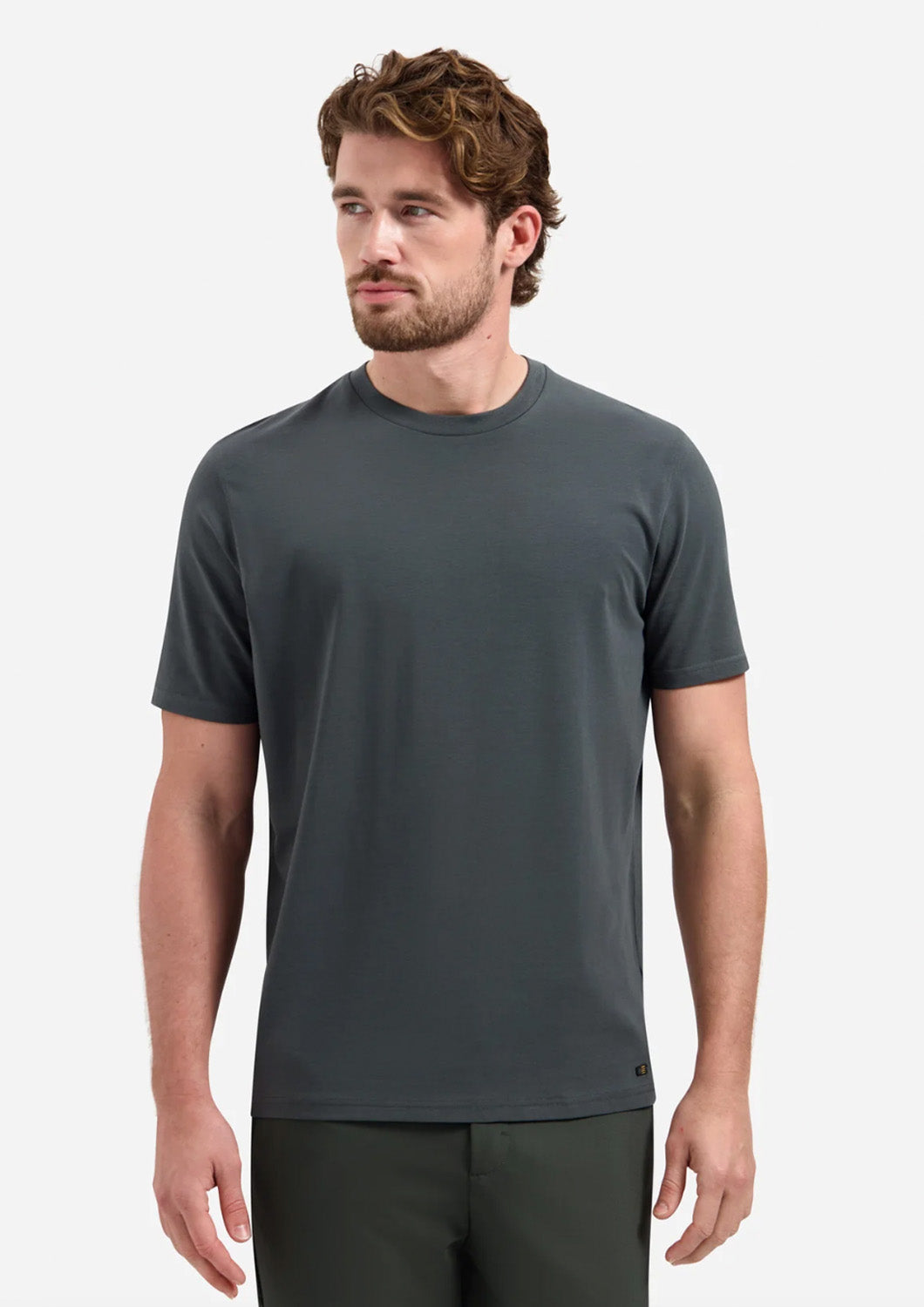 Heren - no excess - basic t-shirt - dark steel