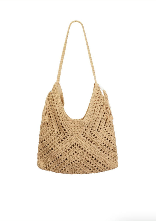 Dames - handtas -French Riviera beach bag - beige