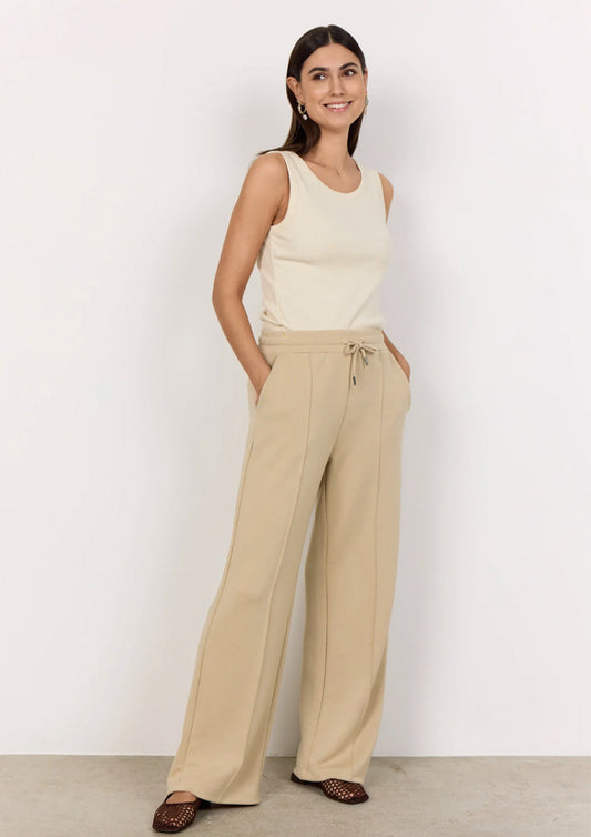 Dames - soyaconcept - geklede sprotieve broek - sand