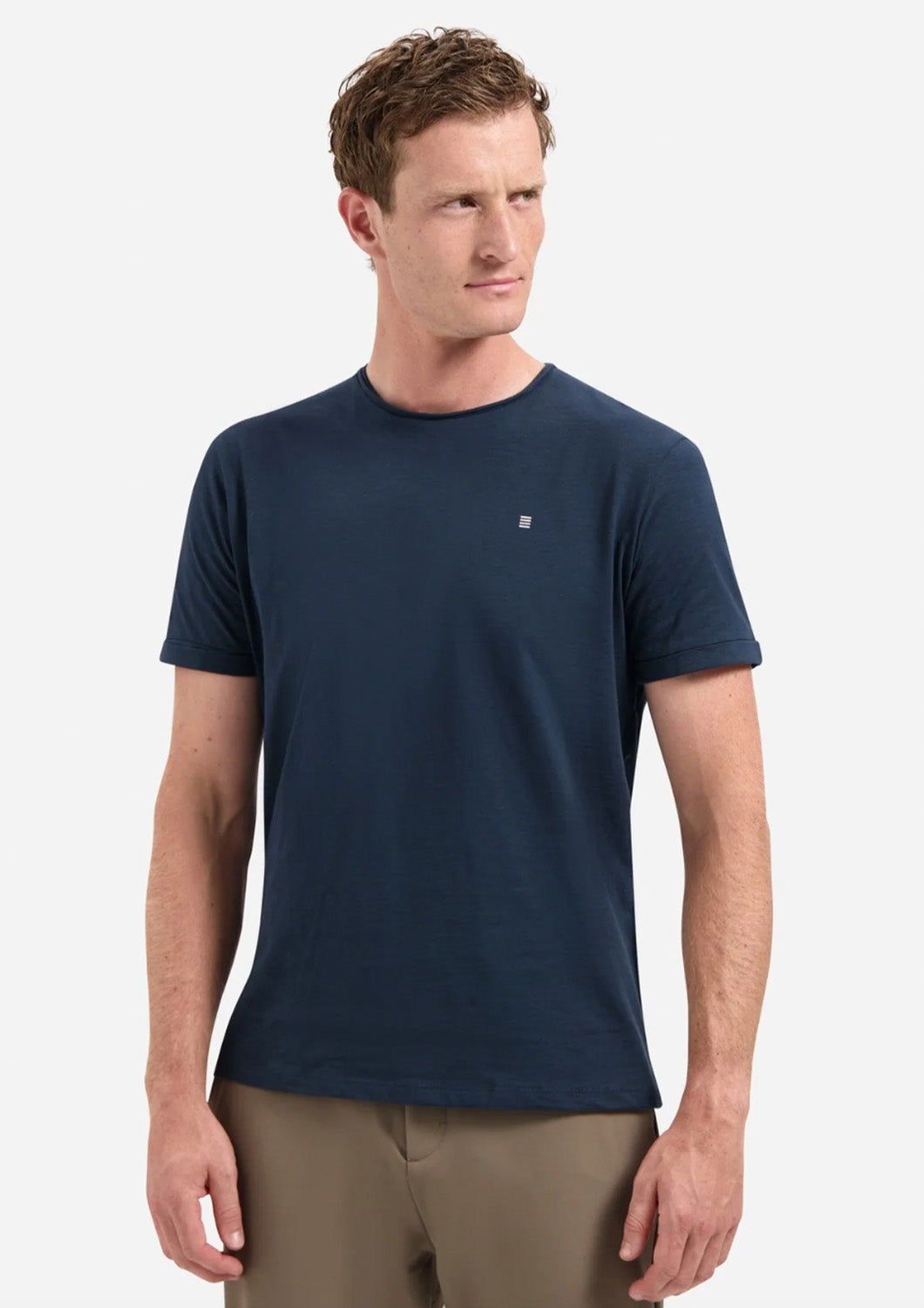Heren - No Excess - T-shirt basic - Night blue