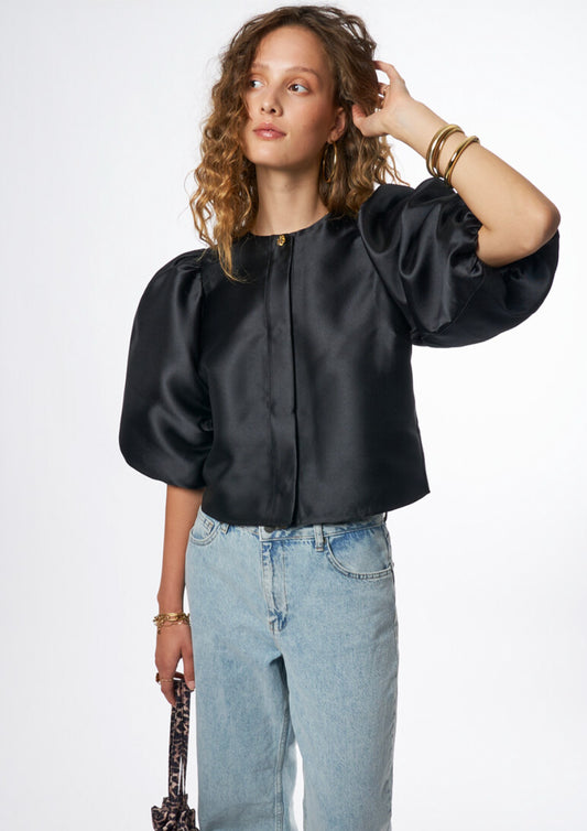 Dames - my juwellery  - blouse - met pofmouwen en knopen