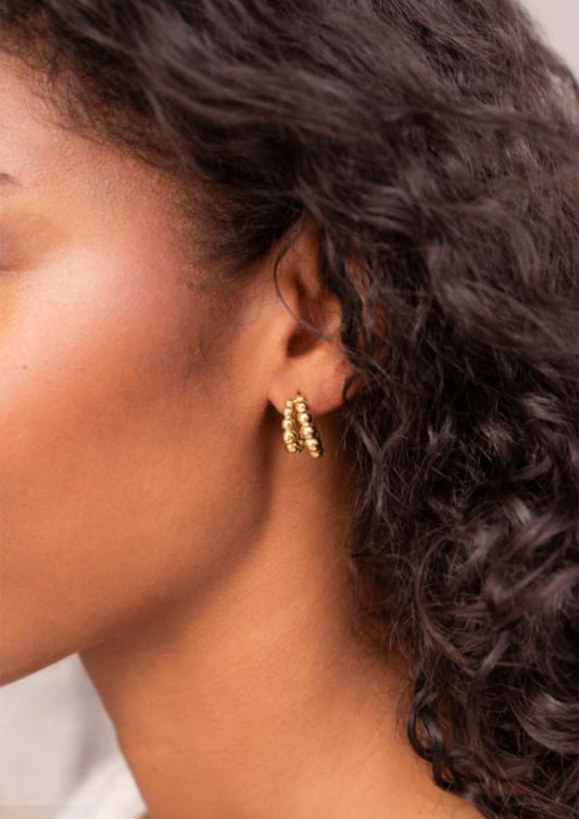 Dames - my jewellerry - Bold dubbele oorringen met dots