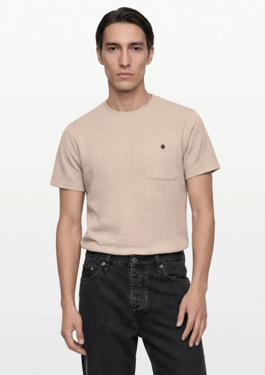Heren - indicode - T-shirt - nova - sand