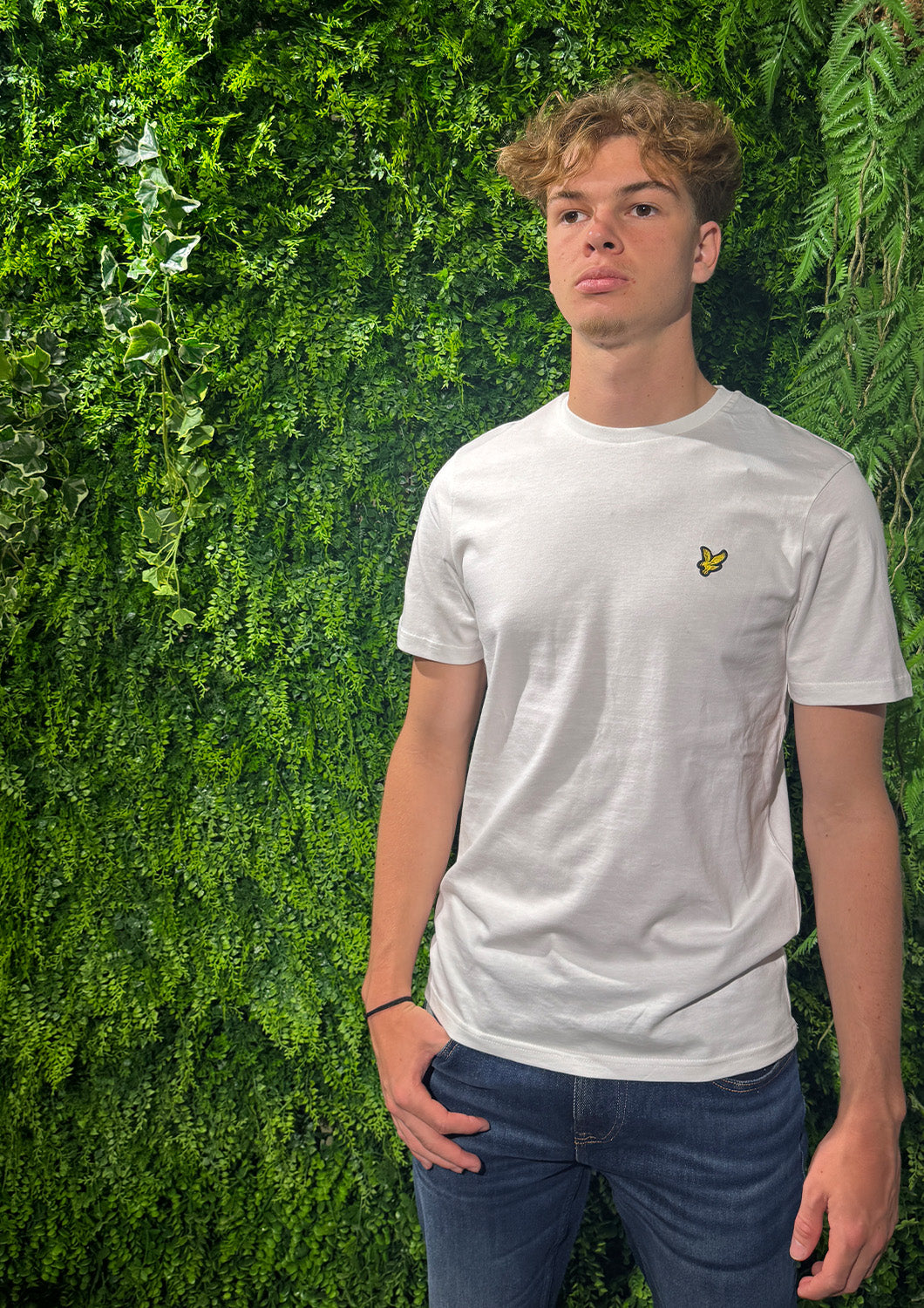 Heren - lyle&scott - basic T-shirt - wit