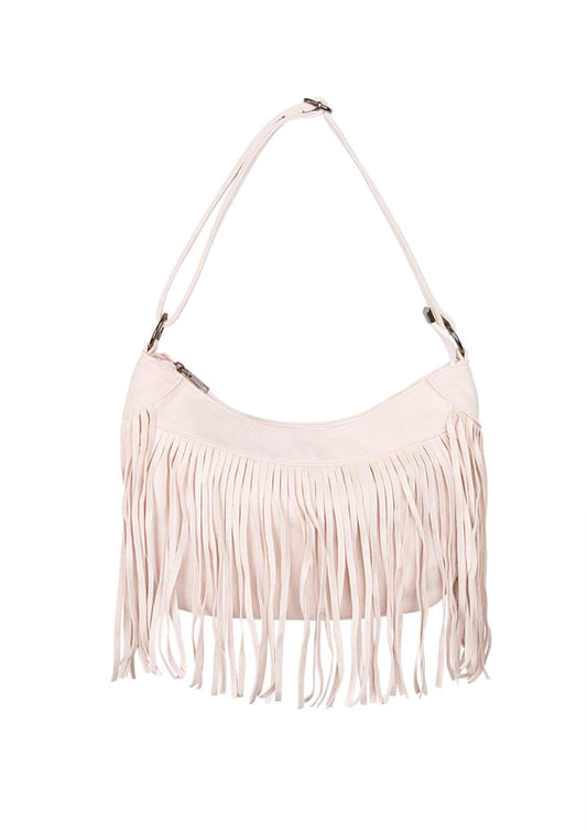 Dames - selected by global fashion - tas - franjes - soft pink