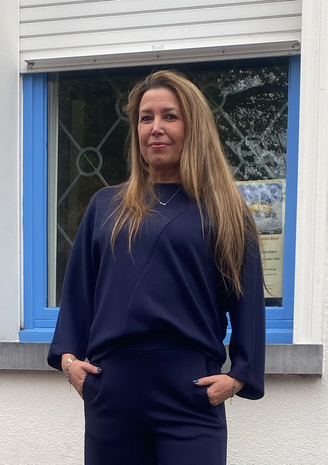 Dames - just woman by matteo - sweater - cozy - navy