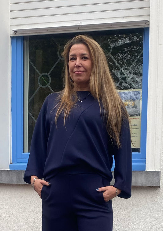 Dames - just woman by matteo - sweater - cozy - navy