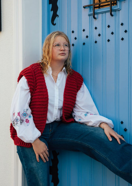 Dames - vest - rood