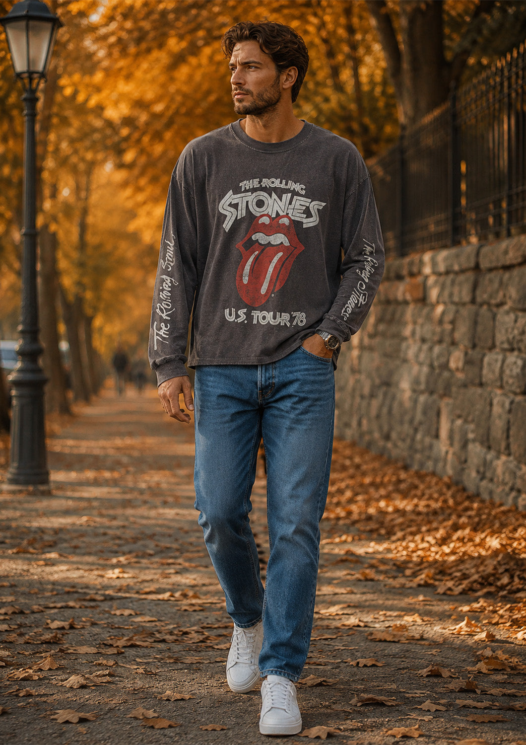 Uni sex - Guess Jeans - long sleef - Rolling Stones