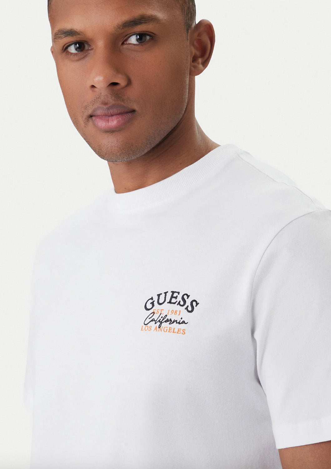 Heren - guess - T-shirt - back print - lemon - wit
