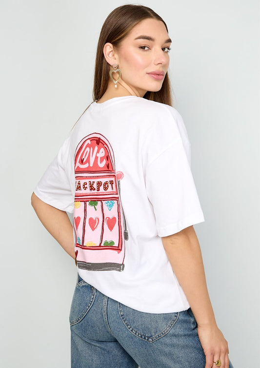 Dames - T-shirt - love jackpot