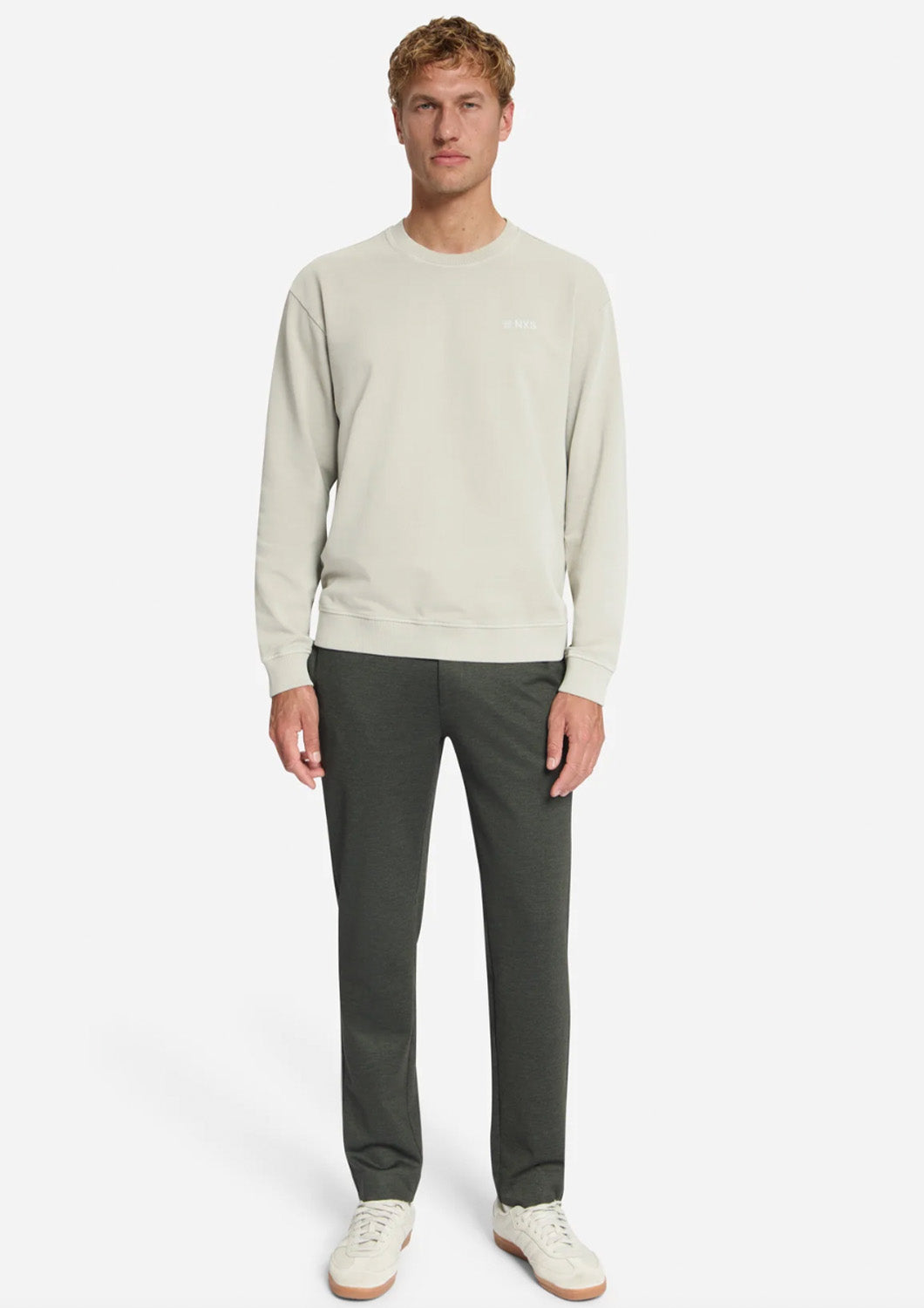 Heren - no excess - broek - jersey melange regular fit