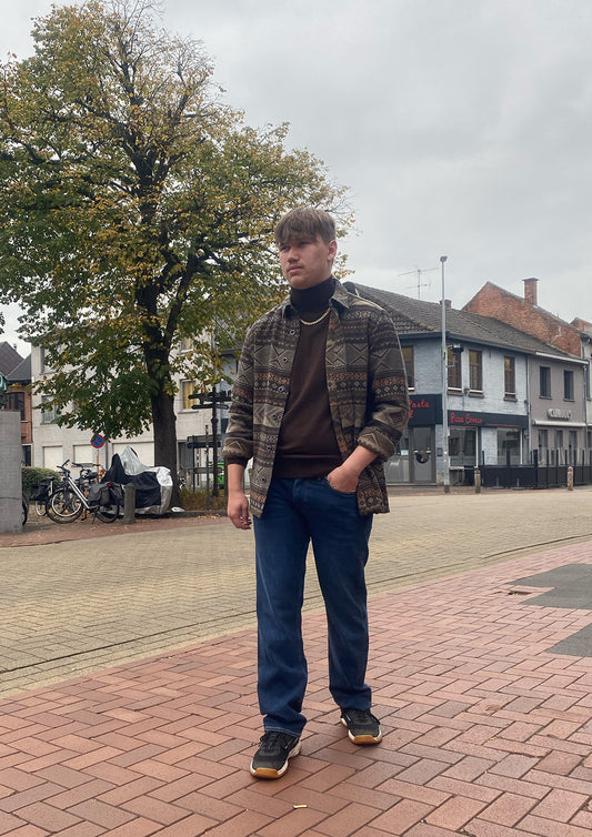 Heren - no excess - hemd -Patterned Jacquard