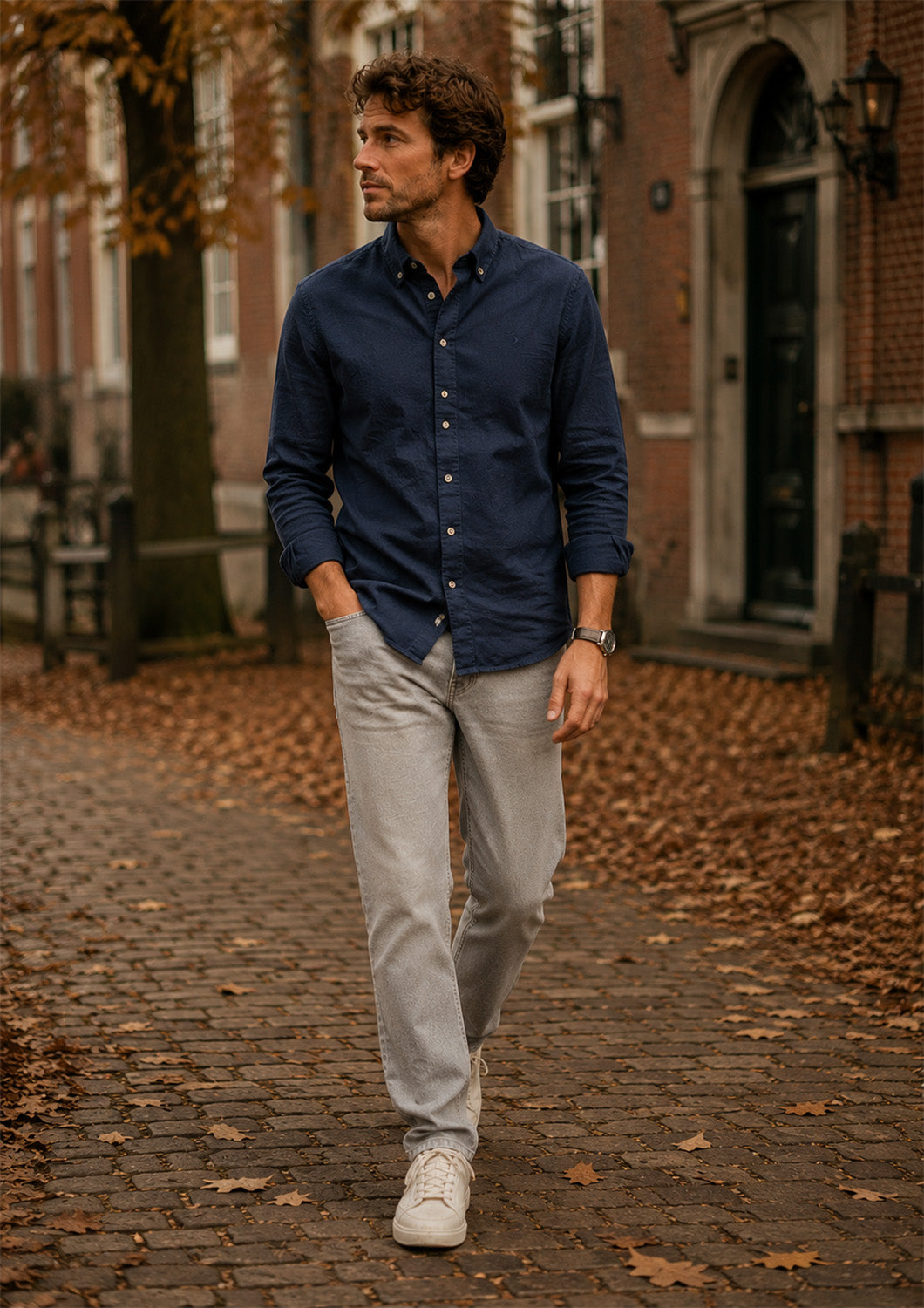 Heren - indicode - Hemd - Sky captain blauw - Tawell