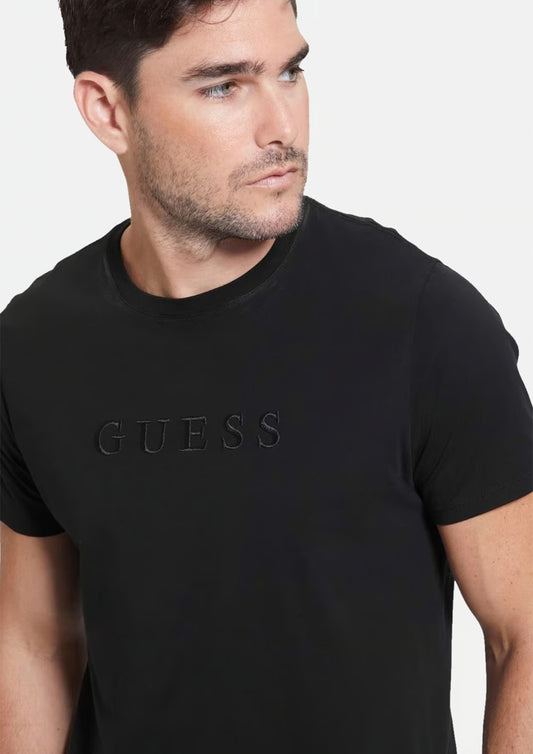 Heren - T-shirt - slim fit - zwart