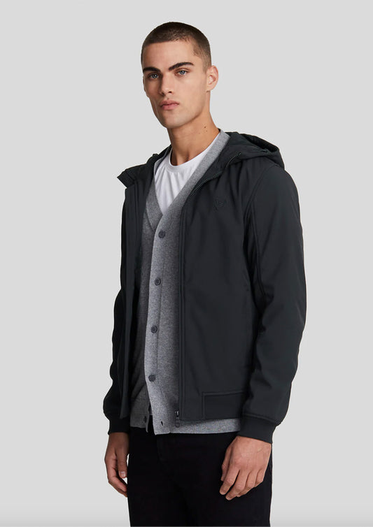 Heren - jas - Tonal Eagle Fleece Back Softshell - zwart