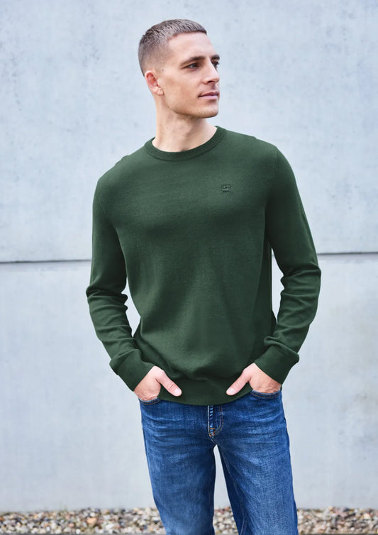 Heren - street one - trui - denne groen