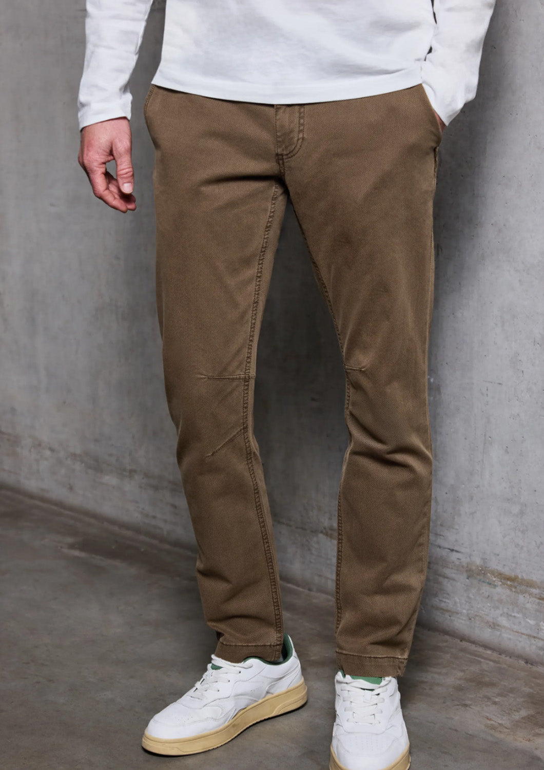 Heren - street one - chino - bruin